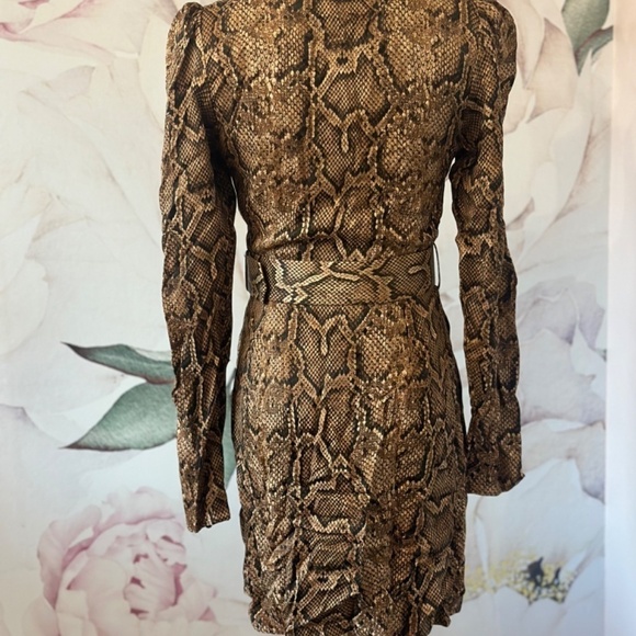 NWT Zara New Snake Skin Belted Women's Dress Size XS - Picture 13 of 16